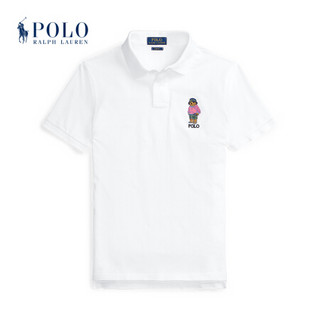 Ralph Lauren/拉夫劳伦男装 2020年夏季小熊图案Polo衫12426 100-白色 XL