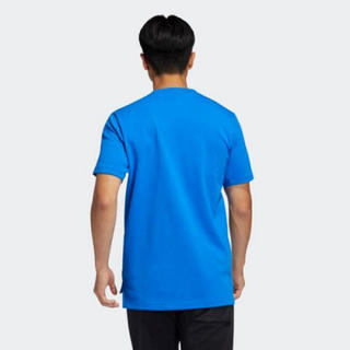 Adidas阿迪达斯男士夏季运动健身吸湿排汗贴身T恤清凉短袖FM0114 Blue L