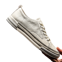 皓顿（HAUT TON）休闲男鞋头层牛皮运动小白鞋男时尚百搭平底板鞋 1911XB037 白色 38