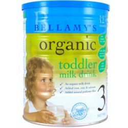贝拉米 进口有机婴幼儿配方奶粉3段 900g*3罐
