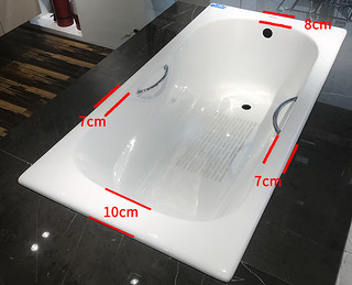 法恩莎铸铁浴缸嵌入式无裙边FZL1500B单/双人搪瓷浴缸1.3到1.7米