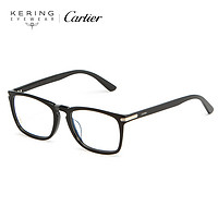 开云眼镜 卡地亚Cartier 眼镜框男 黑色全框镜架CT0019OA