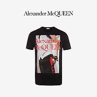 ALEXANDER MCQUEEN/亚历山大麦昆 2020早秋男装黑色阔型棉质T恤