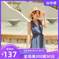 亦美珊 YI MEI SHAN泳衣女2020新款分体遮肚显瘦保守学生ins网红小胸聚拢波点游泳装