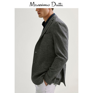 Massimo Dutti男装 2020秋季新款 早秋修身版羊毛/棉质西装外套 02004431802