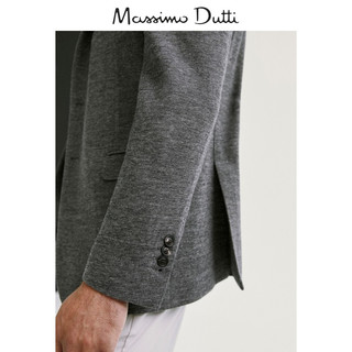 Massimo Dutti男装 2020秋季新款 早秋修身版羊毛/棉质西装外套 02004431802