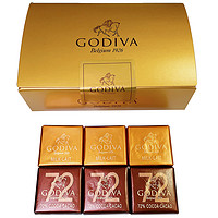 GODIVA 歌帝梵 carres 巧克力礼盒 2口味 30g（72%黑巧+30%牛奶巧)