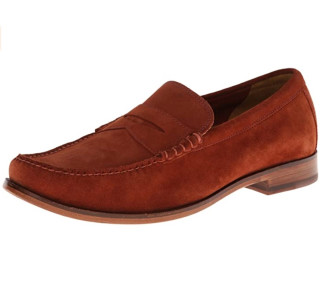 歌涵 COLE HAAN Hudson Casual Penny  男款休闲皮鞋 Burnt Henna Suede US7