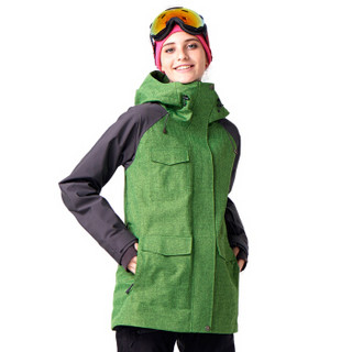 RUNNING RIVER 极限 户外单双板防水透气女式拼色滑雪服上衣N7433N 蓝绿232 S-36