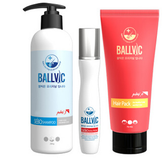BALLVIC SEBO控油洗发套装 三件套(洗发水+营养水+发膜) 洗发露修护滋养 博碧