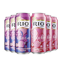 百亿补贴：RIO 锐澳 白桃味葡萄味低糖经典 500ml*6罐