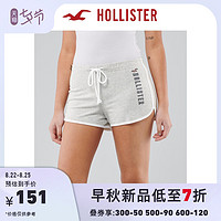 Hollister2020年夏季新品高腰弧形裤脚毛圈绒短裤 女 305620-1
