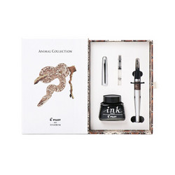 PILOT 百乐 88G 动物系列 F尖钢笔+墨水 礼盒装 银色蟒纹+凑单品