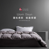 Snowman/斯诺曼被芯 羽绒被95%白鹅绒冬被 80支新疆阿瓦提长绒棉 灰色 充1.5kg 220*240cm