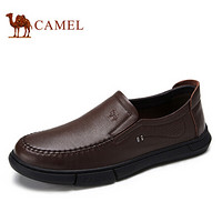 骆驼（CAMEL） 柔软牛皮绅士优雅商务休闲皮鞋男 A012287950 暗棕 40