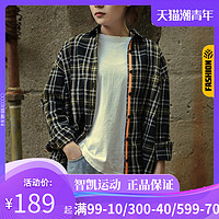 匡威女装2020秋季新款正品棉条纹格子衬衫休闲外套潮10020880-A01