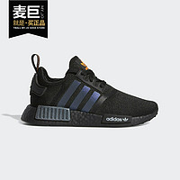 Adidas/阿迪达斯正品NMD R1 Boost 大童黑色运动休闲跑步鞋FV8026