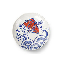 美浓烧（Mino Yaki） 日本进口碟子陶瓷家用菜盘果盘饺子盘创意餐具10英寸大盘子 9.0英寸鲷鱼盘