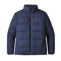 Patagonia巴塔哥尼亚羽绒服男短款立领连帽700蓬新款27930 藏蓝色CNY S