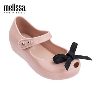 Melissa梅丽莎确定新品JASON WU合作款蝴蝶结鱼嘴小童单鞋32636 粉色/黑色 内长12.5cm