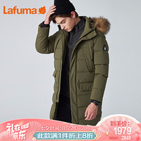 LAFUMA乐飞叶羽绒服男士 冬季户外过膝加厚保暖鹅绒毛领长款 LMJU9DH07 卡其色K2 190/108A(54)