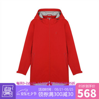 【20新品】乐卡克法国公鸡抗皱耐磨梭织运动外套女CBT-5780201 红色 M