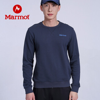 Marmot/土拨鼠20春夏新款舒适休闲长袖圆领套头卫衣男户外 H83761 胜利红6702 M 欧码偏大