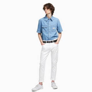 CK JEANS 2020春夏款 男装Logo简约时尚皮带腰带HC0551H1900 019-蓝色 95cm