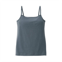 无印良品 無印良品 MUJI 女式 含桑蚕丝 带罩杯吊带衫 深灰色 S