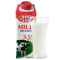 刚需可入：MLEKOVITA 妙可 3.5%原味牛奶 250ml*12盒/箱