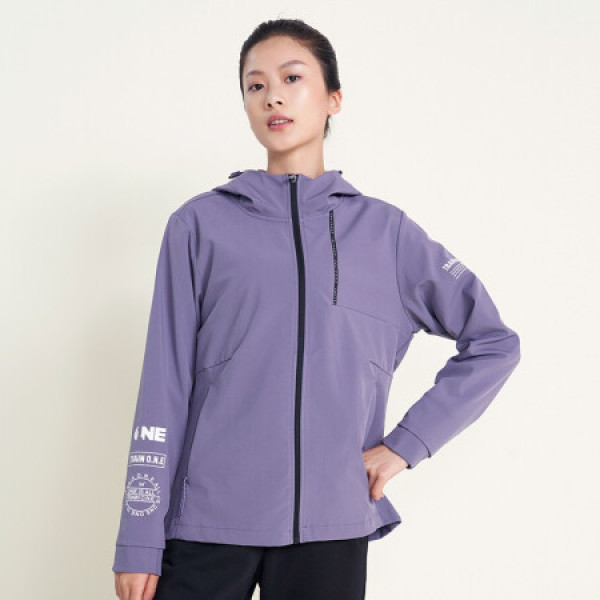 商品361女装2020春新款保暖春装上衣长款常规长袖运动外套女 灰紫色