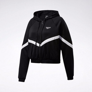 Reebok 锐步 CL D TEAM FULLZIP 女子运动夹克 FK2569 黑色/白色 XL