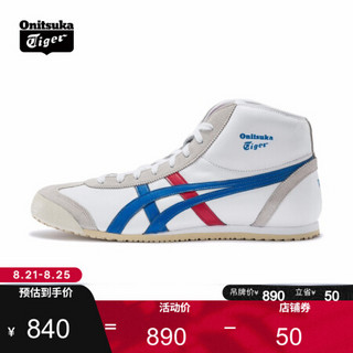 Onitsuka Tiger鬼塚虎中高帮休闲鞋男女运动鞋 MEXICO DL409-0143 白色/蓝色 38