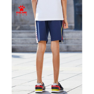 KELME KIDS美男童短裤针织五分裤夏季新款运动裤透气沙滩裤DK50223001 藏蓝色 120cm