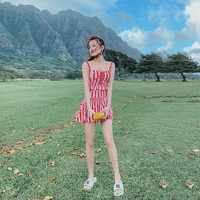 亦美珊 YI MEI SHAN泳衣女可爱日系分体裙式小胸保守学生平角遮肚显瘦2020新款