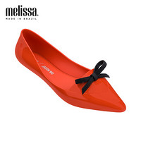 Melissa梅丽莎JASON WU合作款简约尖头蝴蝶结单鞋32635 红色/黑色 8/39码