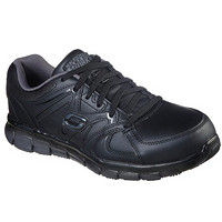 SKECHERS斯凯奇男鞋工装鞋低帮防滑减震77068 BLACK/GRAY 8.5