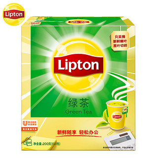 立顿Lipton绿茶茶包100小包分装奶茶店实惠装下午茶冲泡新鲜嫩叶