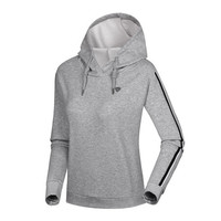 诺诗兰秋冬户外女士时尚修身衣 运动休闲卫衣 GL082624 浅麻灰色 XL