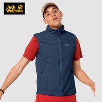 Jack Wolfskin/狼爪官方男士20春季新款户外防风防泼水舒适保暖夹棉马甲背心1204561 1204561-1024/深靛蓝 XL 185/112A