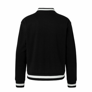 Kappa卡帕棒球服2020新款男运动卫衣休闲拼接外套长袖K0A52WK21 黑色-990 M