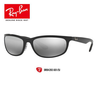 RayBan 雷朋太阳眼镜男女偏光舒适驾驶司机镜0RB4265康目色可定制 601/5J 镜框黑色 镜片灰色偏光蓝色 尺寸62