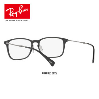 RayBan 雷朋光学镜架男女全框复古近视镜框尼龙RX8953可定制 8025黑色 尺寸54