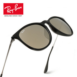 RayBan 雷朋太阳镜男女款全框时尚舒适彩膜反光镜面0RB4171F可定制 601/5A 黑色镜框金色反光镜片 【定制单拍不发，镜片需另拍】尺寸57