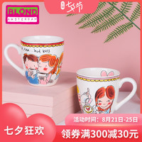 blond陶瓷小杯迷你小号水杯精致咖啡杯可爱牛奶杯子手绘画儿童杯