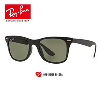 RayBan 雷朋太阳镜墨镜男女款轻质偏光开车司机镜0RB4195F可定制 601S9A黑色镜框绿灰色镜片 尺寸52【定制单拍不发，镜片需另拍】