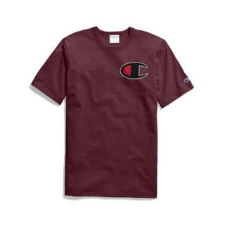 Champion冠军男款T恤上衣圆领短袖Life棉质logo休闲GT19  Y06820 Team Maroon XS