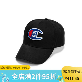 Champion冠军男款棒球帽遮阳logo棉质简约休闲H1049 Black ONE SIZE