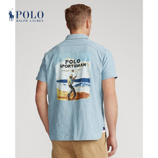 Ralph Lauren/拉夫劳伦男装 2020年秋季经典版型运动衬衫12556 400-蓝色 L