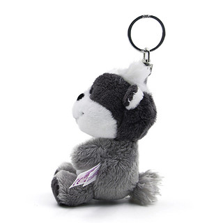 德国NICI森林朋友系列獾钥匙扣10cm包包挂件动物挂饰毛绒迷你玩具